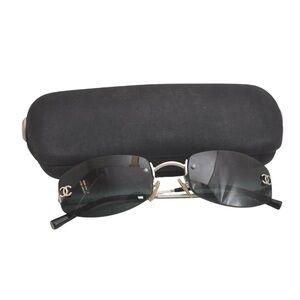 CHANEL Vintage Titanium Sunglasses CC Logo